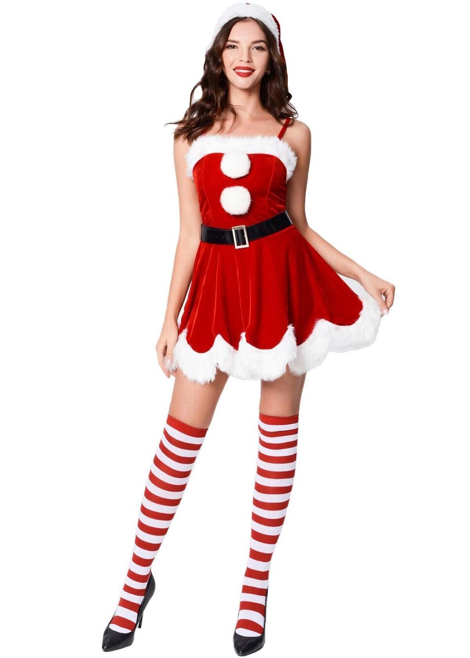 6085 Santa Claus Costume Dress Christams Santa Dress Mrs. Claus Costume